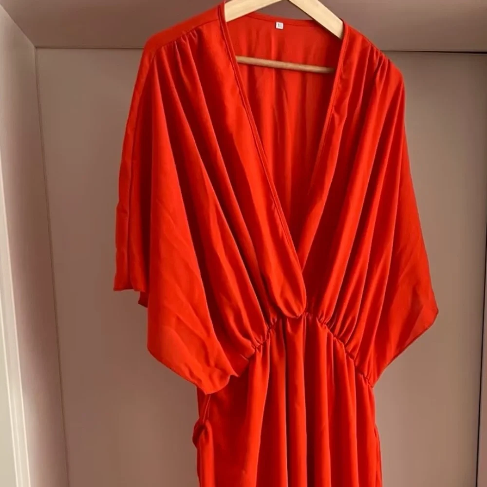 Elegant Red maxi 2x Women's Dress - Picture 8 of 13